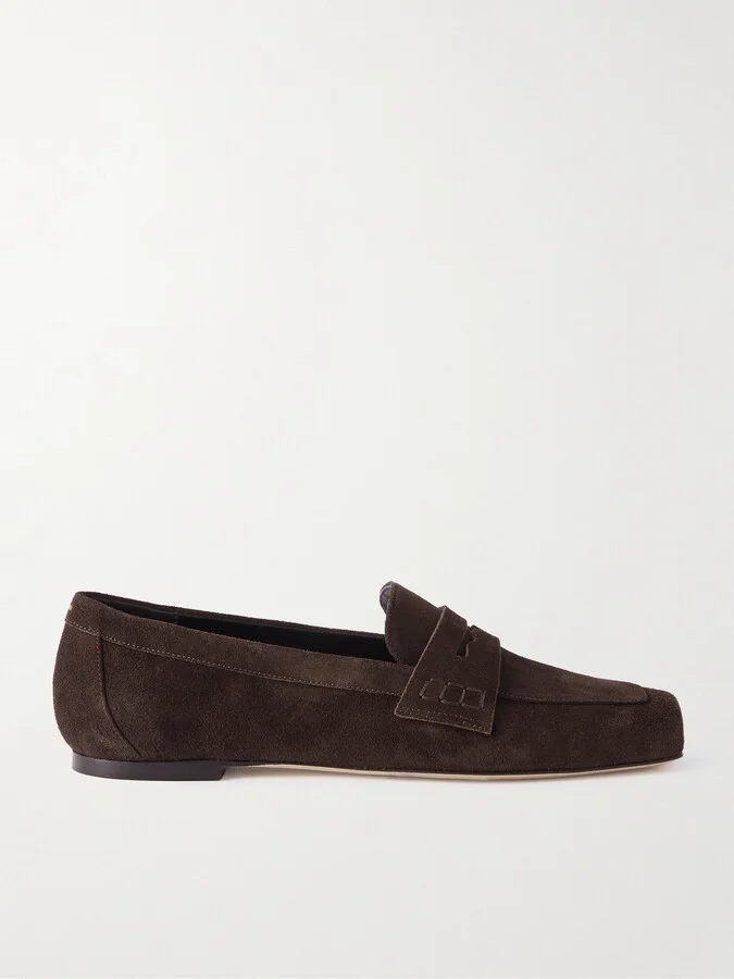 Aeyde - Lana Suede Loafers - Brown