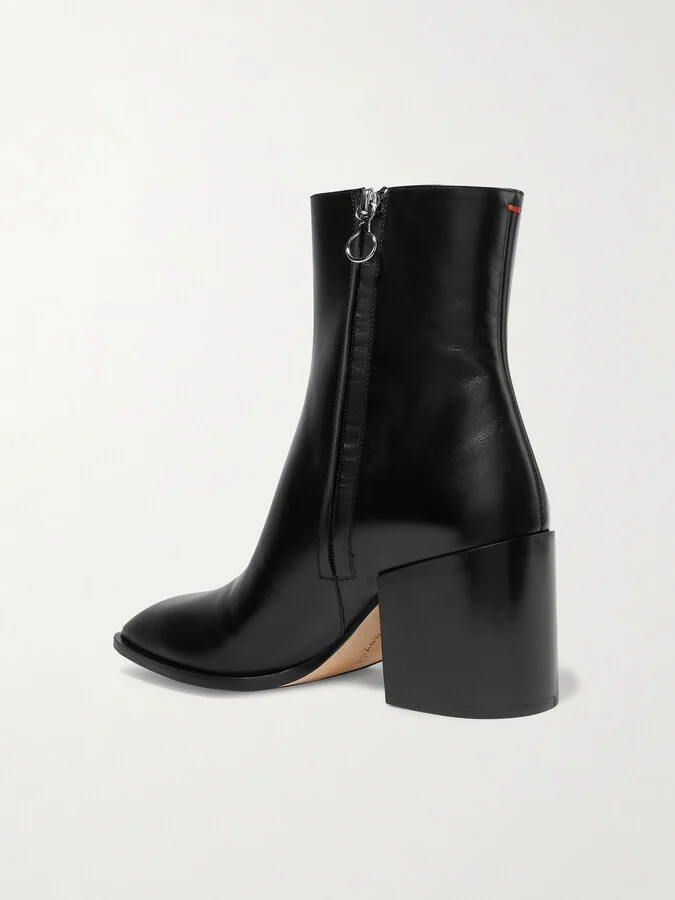 Aeyde - Leandra Leather Ankle Boots - Black - Image 3