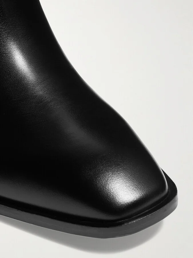 Aeyde - Leandra Leather Ankle Boots - Black - Image 4