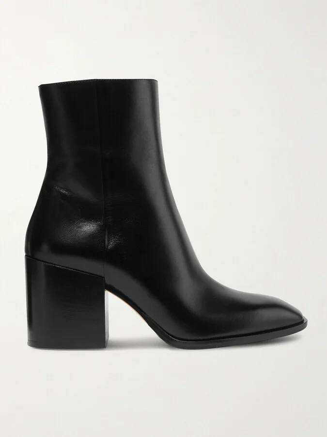 Aeyde - Leandra Leather Ankle Boots - Black