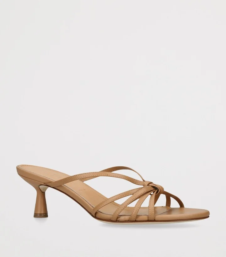 Aeyde Leather Abby Heeled Sandals 50 - Image 3
