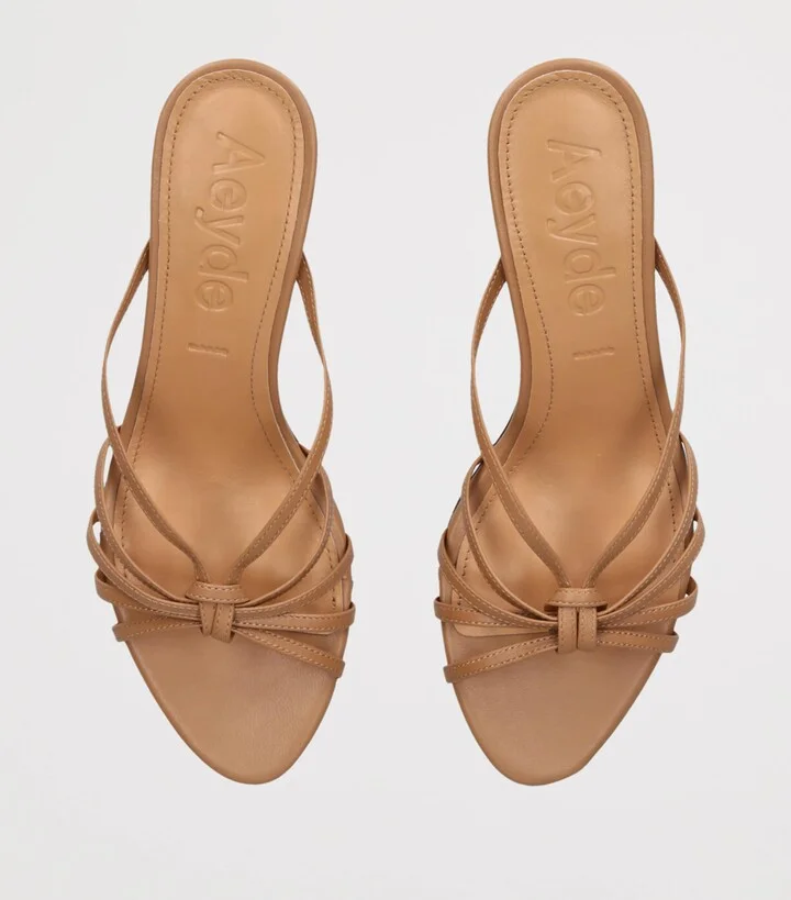 Aeyde Leather Abby Heeled Sandals 50 - Image 4
