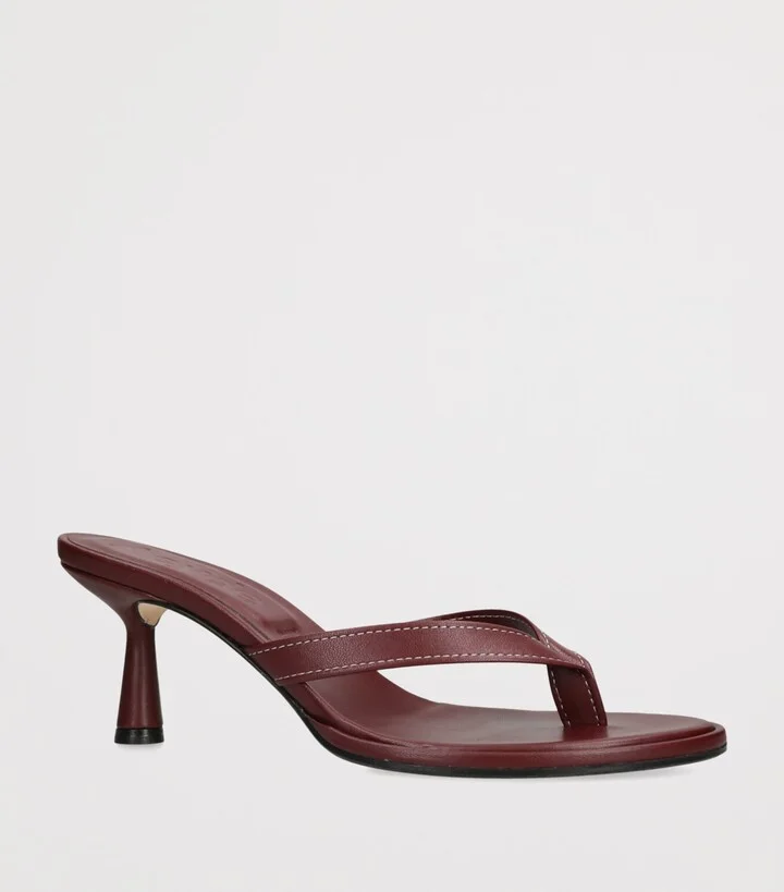 Aeyde Leather Daphne Heeled Sandals 75 - Image 3