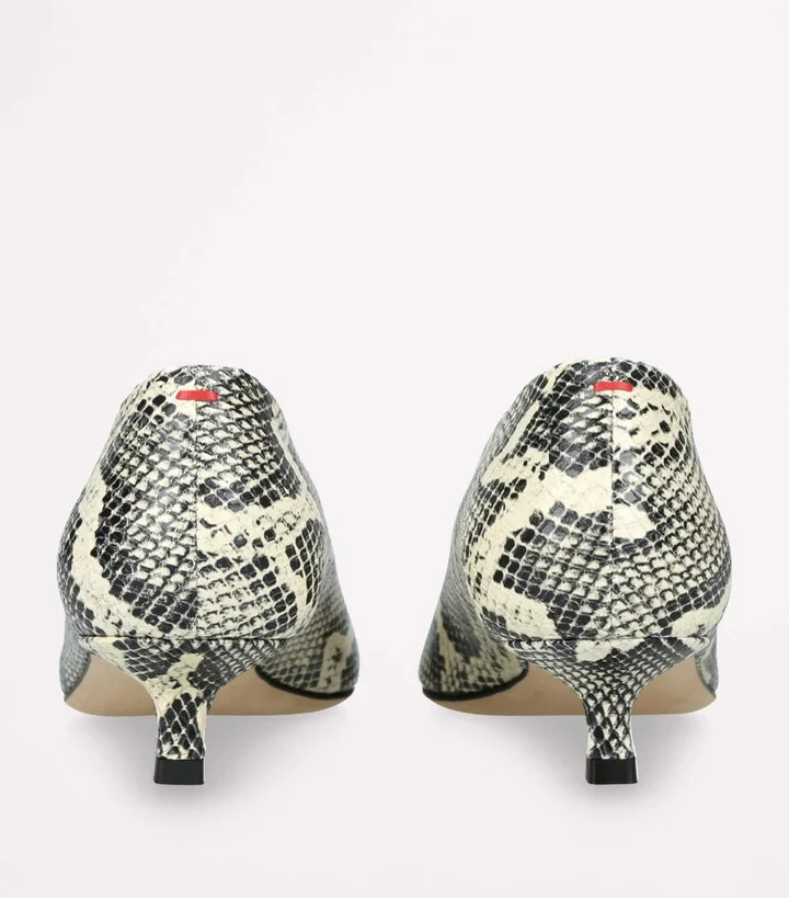 Aeyde Leather Snake Print Clara Pumps 35 - Image 3