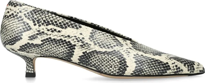 Aeyde Leather Snake Print Clara Pumps 35
