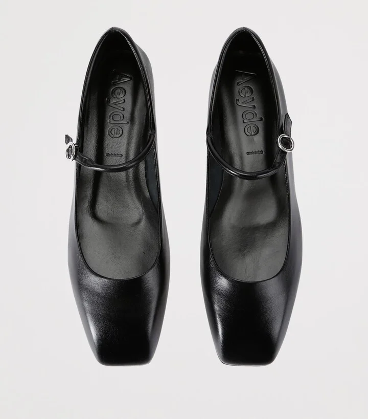 Aeyde Leather Uma Mary Jane Flats - Image 4