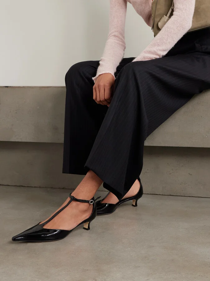 Aeyde - Liz Patent-leather Pumps - Black - Image 2