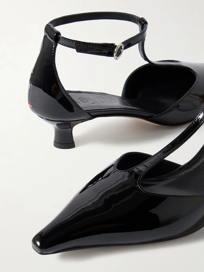 Aeyde - Liz Patent-leather Pumps - Black - Image 4