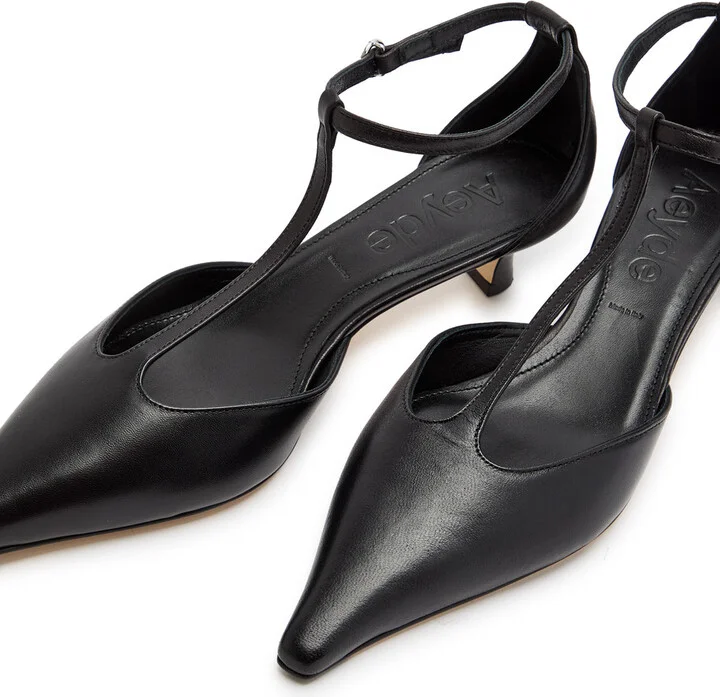 Aeyde Liz Pointed Leather Sandals - Image 3