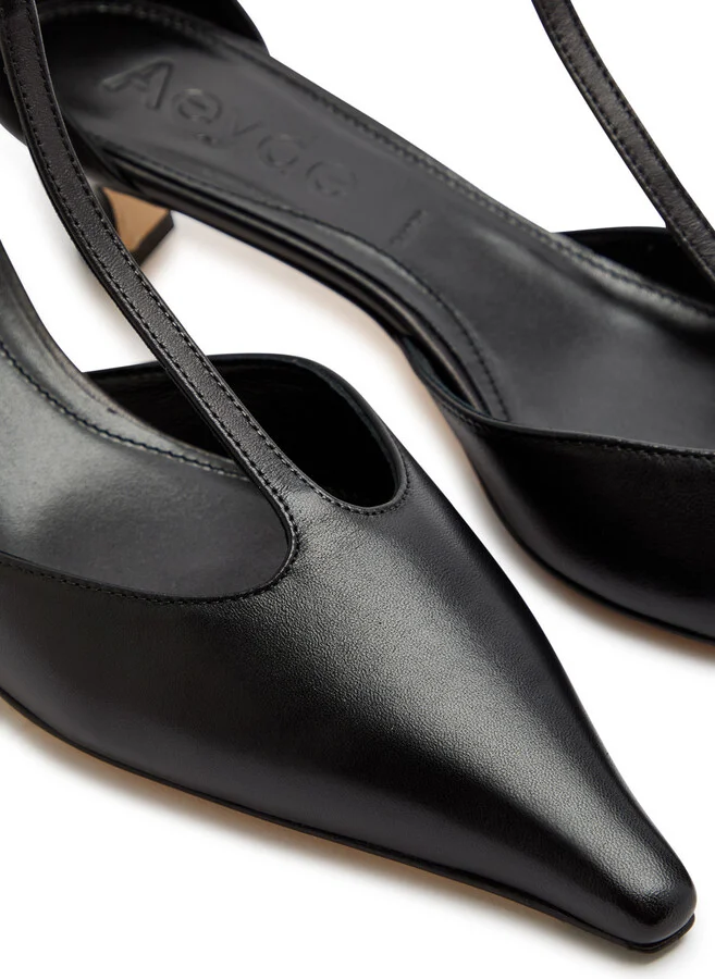 Aeyde Liz Pointed Leather Sandals - Image 4
