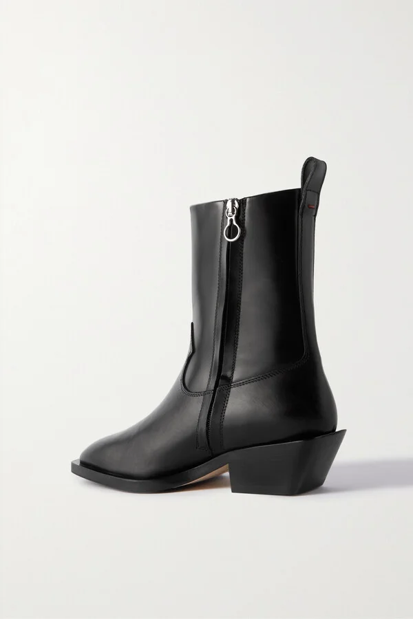 Aeyde - Luis Leather Ankle Boots - Black - Image 3
