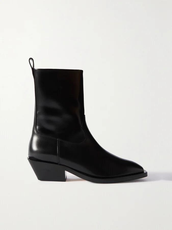 Aeyde - Luis Leather Ankle Boots - Black