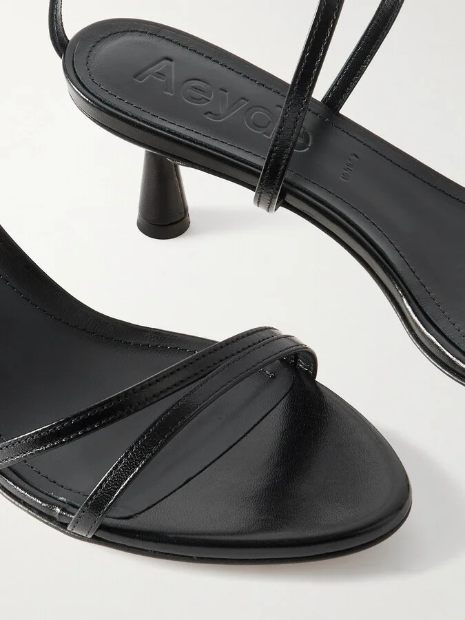 Aeyde - Maeve Leather Sandals - Black - Image 4
