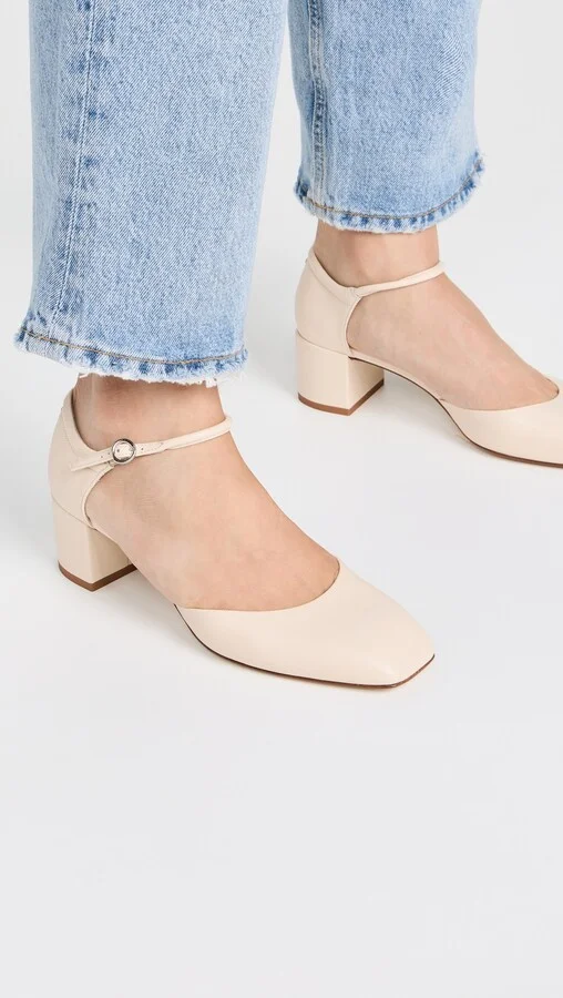 AEYDE Magda Nappa Leather Creamy Pumps - Image 4