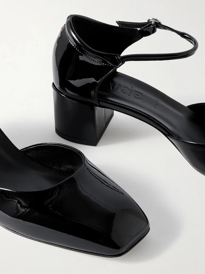 Aeyde - Magda Patent-leather Pumps - Black - Image 4