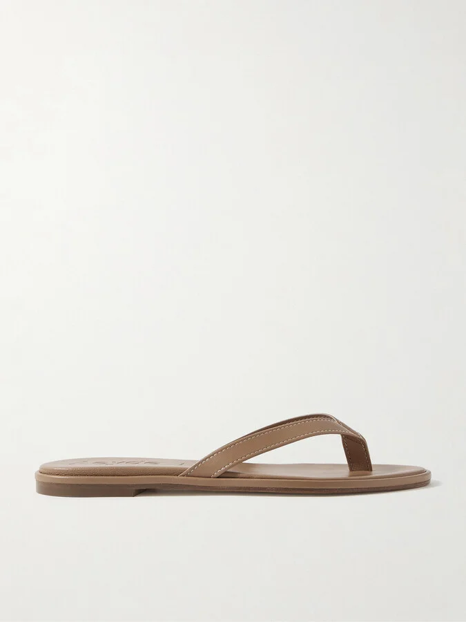 Aeyde - Melody Leather Flip Flops - Brown