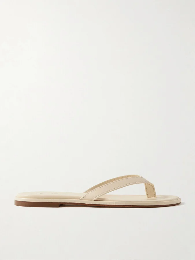 Aeyde - Melody Leather Flip Flops - Cream