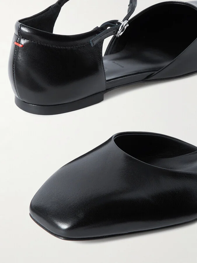 Aeyde - Miri Leather Ballet Flats - Black - Image 4