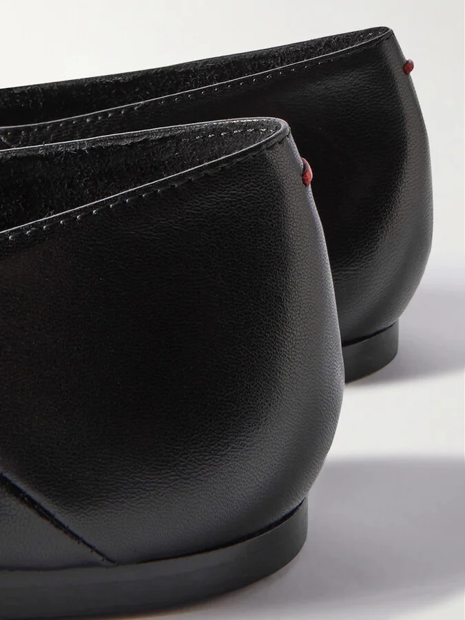 Aeyde - Moa Leather Point-toe Flats - Black - Image 4