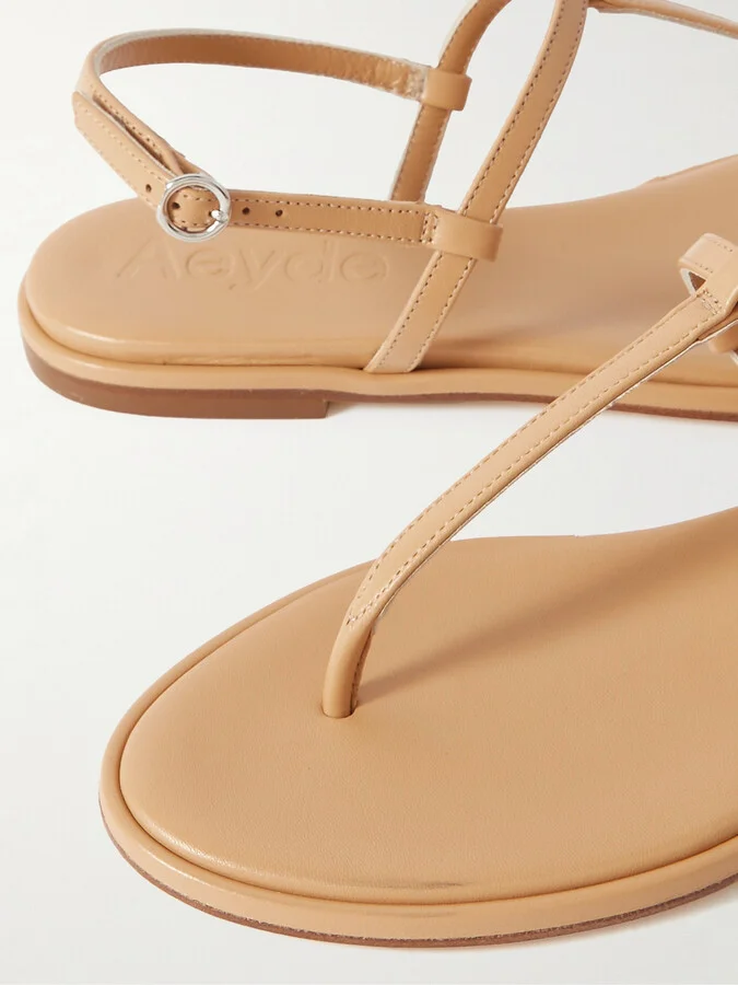 Aeyde - Nala Leather Sandals - Neutrals - Image 4