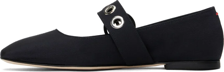 Aeyde Navy Uma Eyelet Ballerina Flats - Image 3