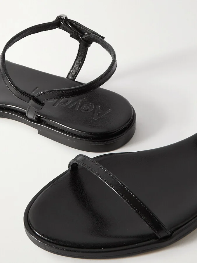 Aeyde - Nettie Leather Sandals - Black - Image 4