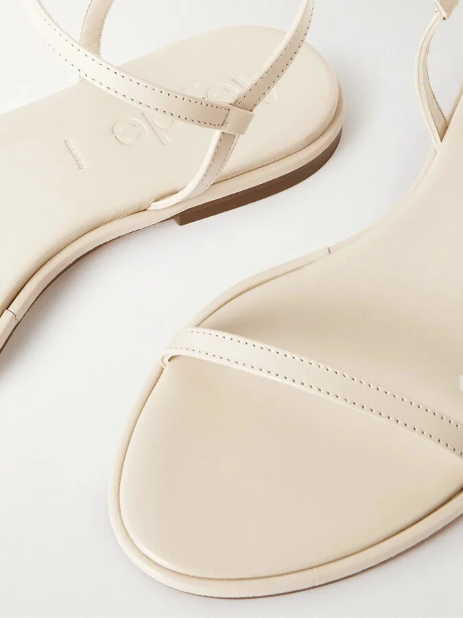 Aeyde - Nettie Leather Sandals - Cream - Image 4