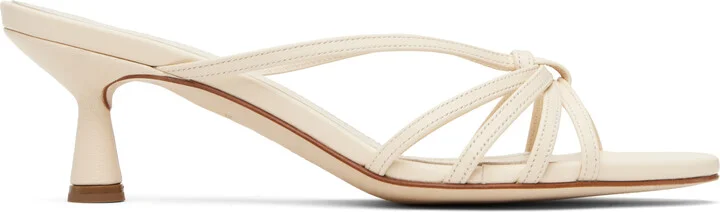 Aeyde Off-White Abby Leather Mules