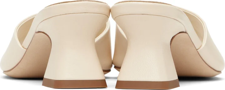 Aeyde Off-White Ale Leather Mules - Image 2