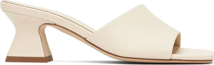 Aeyde Off-White Ale Leather Mules