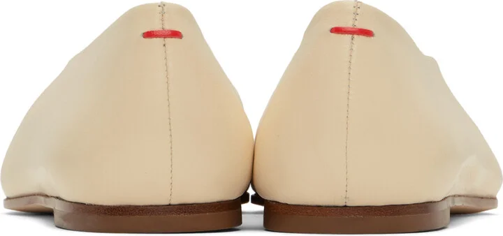 Aeyde Off-White Betty Ballerina Flats - Image 2