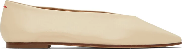 Aeyde Off-White Betty Ballerina Flats