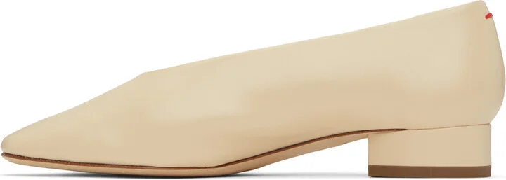 Aeyde Off-White Delia Ballerina Flats - Image 3