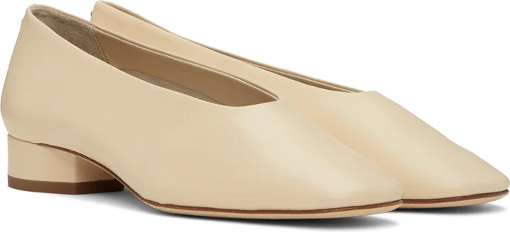 Aeyde Off-White Delia Ballerina Flats - Image 4