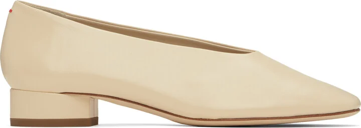 Aeyde Off-White Delia Ballerina Flats