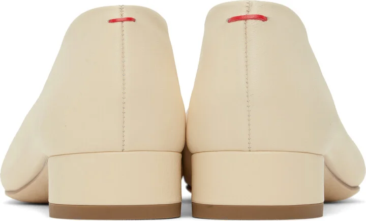 Aeyde Off-White Delia Leather Ballerina Flats - Image 2