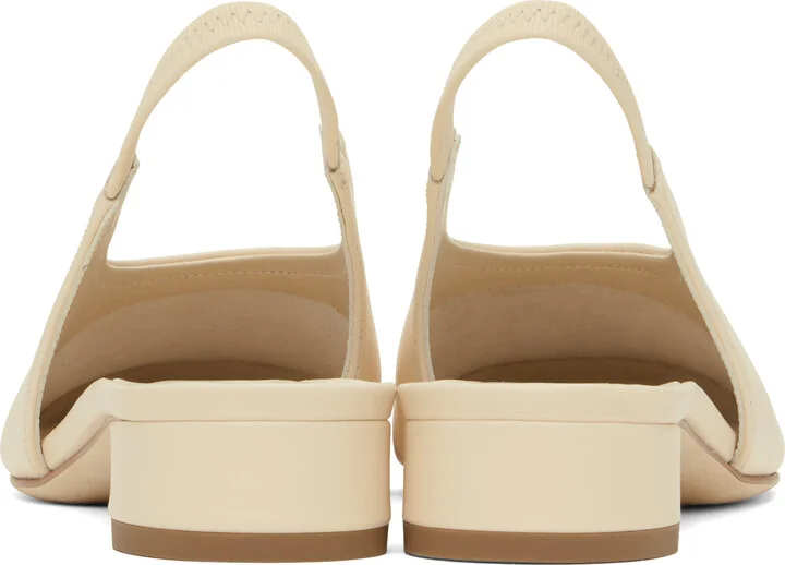 Aeyde Off-White Dua Nappa Leather Heels - Image 2
