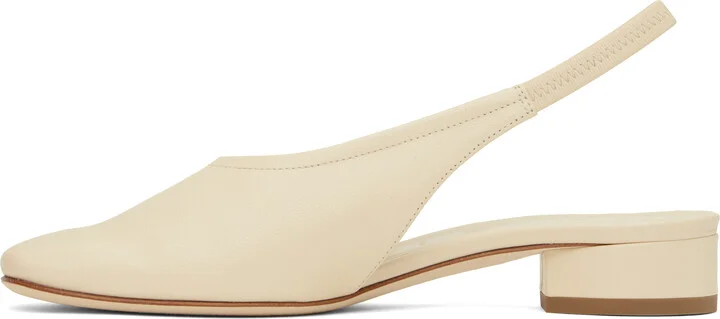 Aeyde Off-White Dua Nappa Leather Heels - Image 3