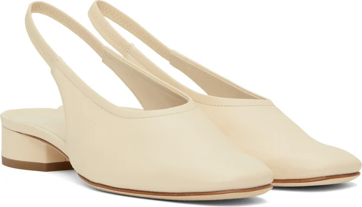 Aeyde Off-White Dua Nappa Leather Heels - Image 4