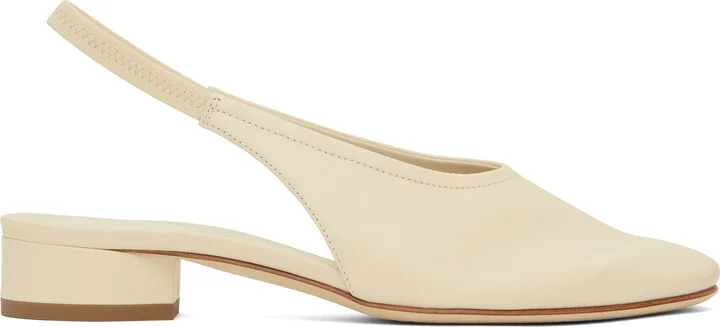 Aeyde Off-White Dua Nappa Leather Heels
