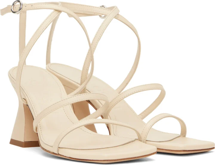 Aeyde Off-White Edda Leather Heeled Sandals - Image 4