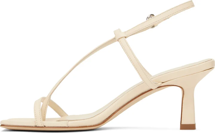 Aeyde Off-White Elise Leather Toe-Post Heeled Sandals - Image 3