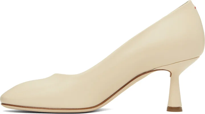 Aeyde Off-White Giotta Nappa Leather Heels - Image 3