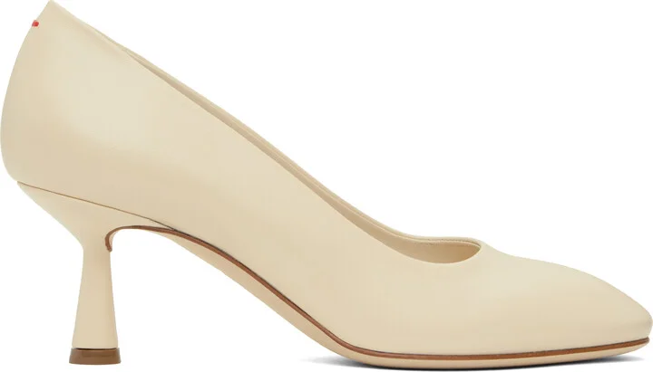 Aeyde Off-White Giotta Nappa Leather Heels