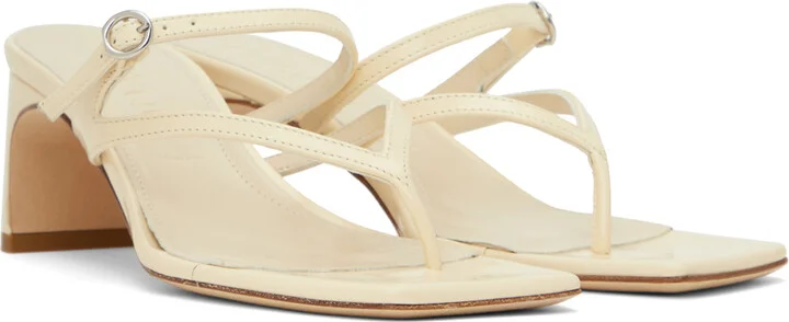 Aeyde Off-White Giselle Heeled Sandals - Image 4