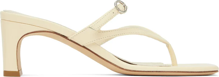 Aeyde Off-White Giselle Heeled Sandals