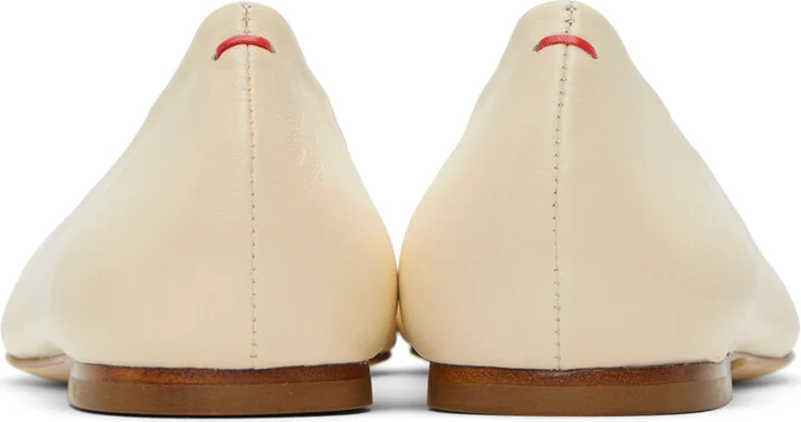 Aeyde Off-White Iris Ballerina Flats - Image 2