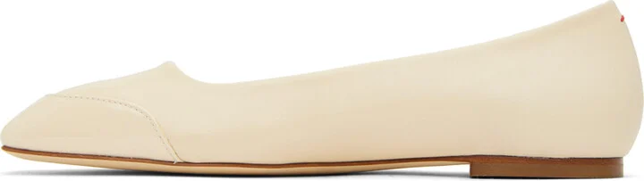 Aeyde Off-White Iris Ballerina Flats - Image 3