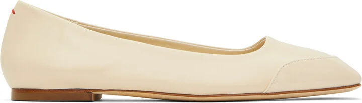 Aeyde Off-White Iris Ballerina Flats