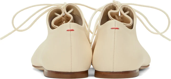 Aeyde Off-White Isla Nappa Leather Derbys - Image 2
